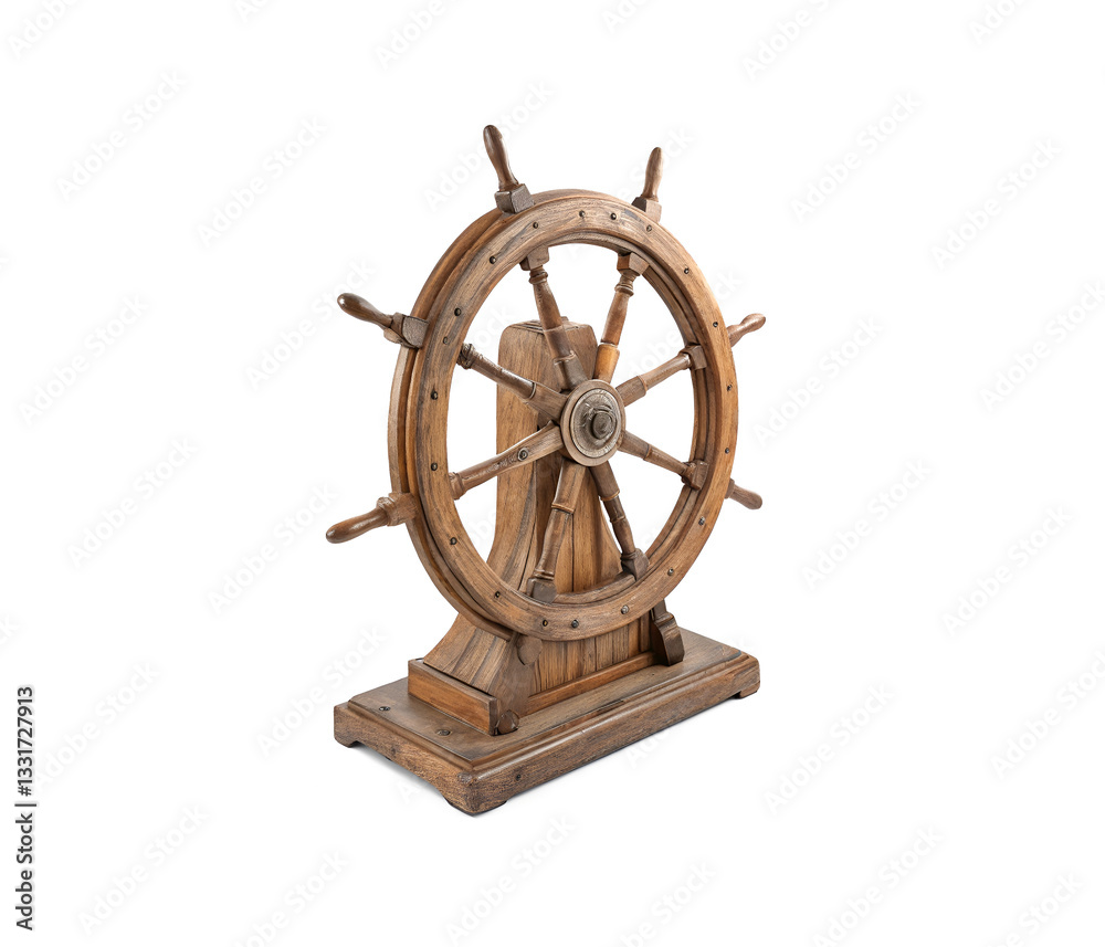 Obraz premium steering wheel of a ship