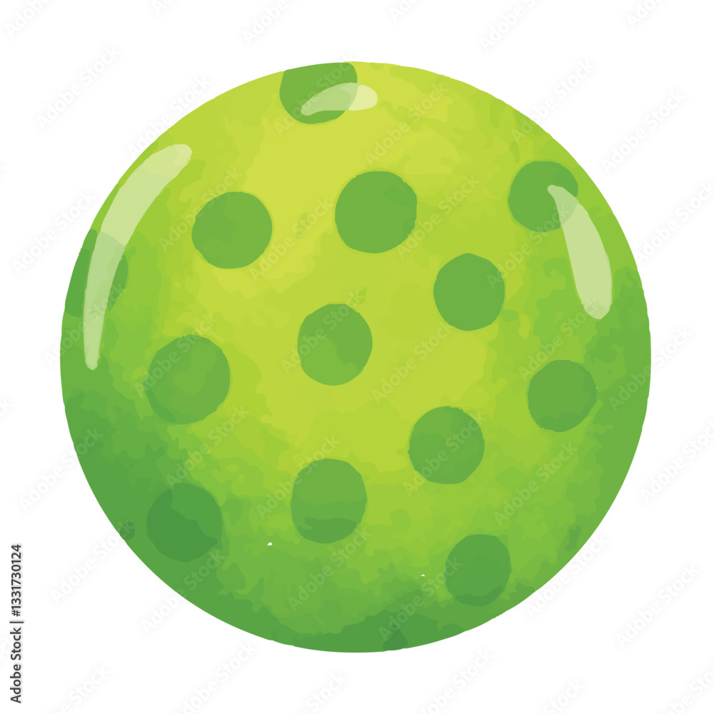 Pickleball ball illustration vector, pickleball clip art, clip art pickleball, hand drawn watercolor painting style, isolated on white background Pickleball ball illustration vector, pickleball clip art, clip art pickleball, hand drawn watercolor painting style, isolated on white background