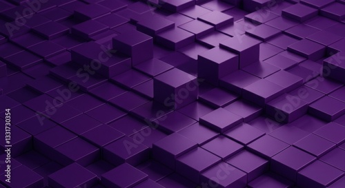 Obraz na płótnie Purple cubic abstract background design.