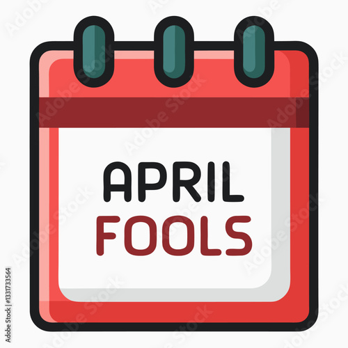 Vector illustration Calendar icon 1 april Fools day. isolated on white background