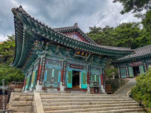 Wallpaper Mural Historic Korean Temple with Traditional Wooden Architecture Torontodigital.ca