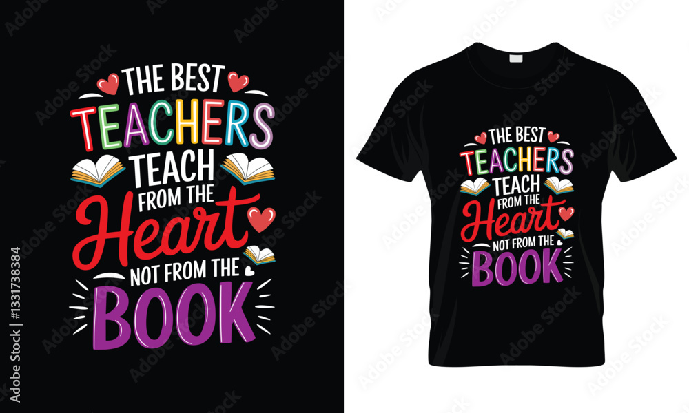Naklejka premium Happy Teacher's Day T-shirt Design