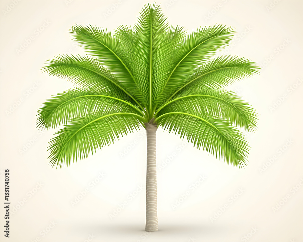 Fototapeta premium Tropical Palm Tree Illustration