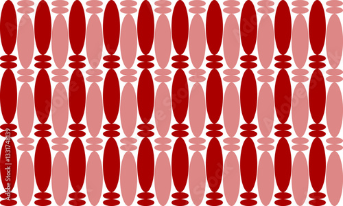 red and pink background, two tone red pink on background with oval dot ball pattern, repeat vertical strip, replete pattern, endless pattern design for fabric printing