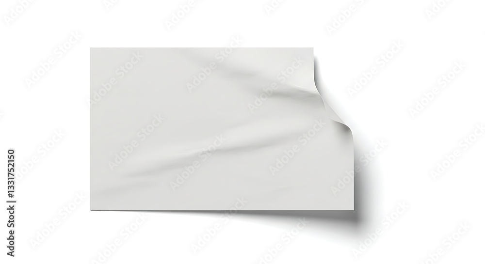 White Creased Paper Mockup Realistic Texture Sheet Design Template page fold card note grey blank White Creased Paper Mockup Realistic Texture Sheet Design Template page fold card note grey blank