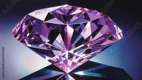 ダイヤモンド, 宝石, クリスタル, ピンクダイヤ, 紫ダイヤ, ファセット, 光沢, 反射, 高級, ラグジュアリー, エレガント, 宝飾, ジュエリー