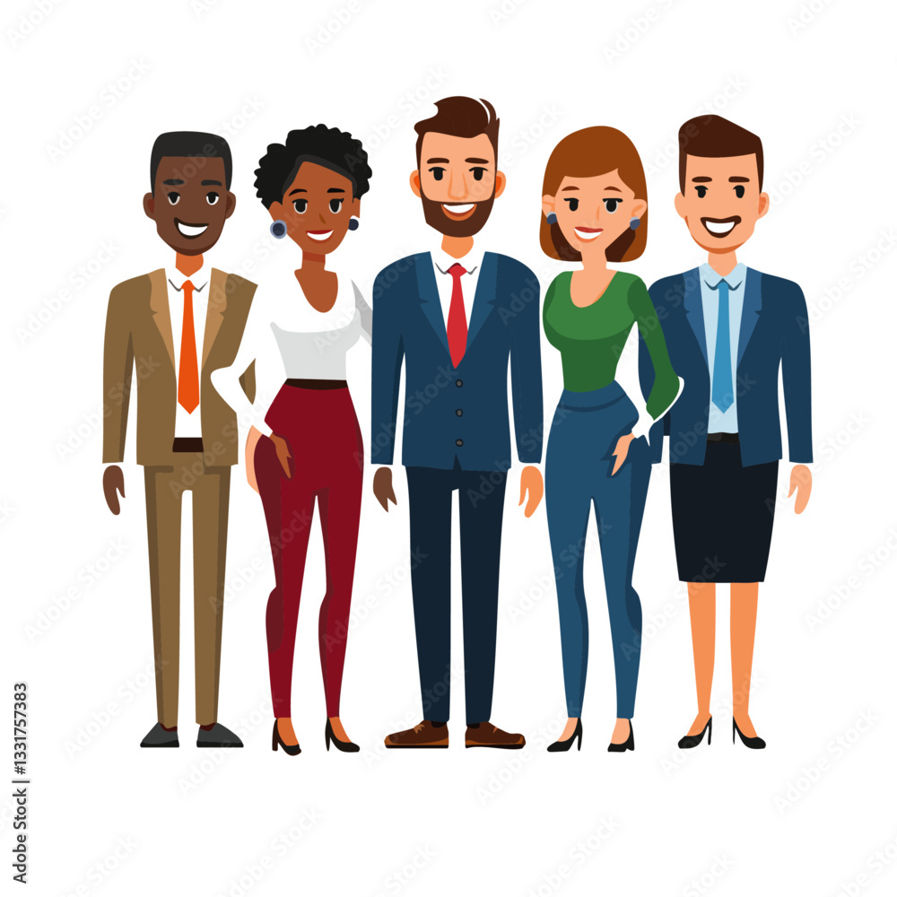 group of business people team vector icon design