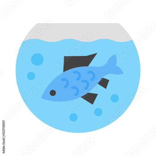 fishing tank flat icon