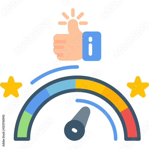 Speedometer Icon Vector Element