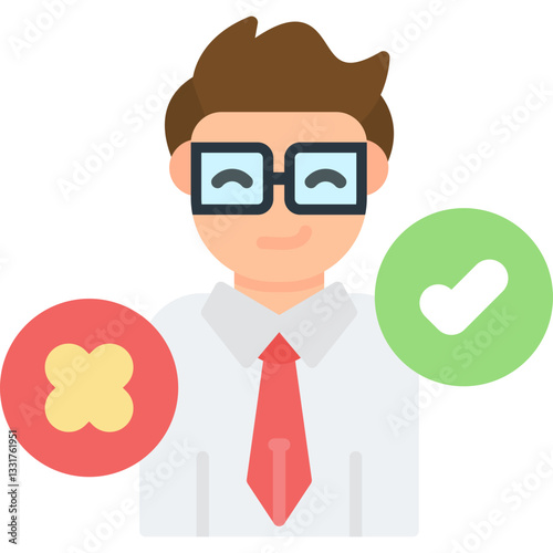 Decision Making Icon Vector Element