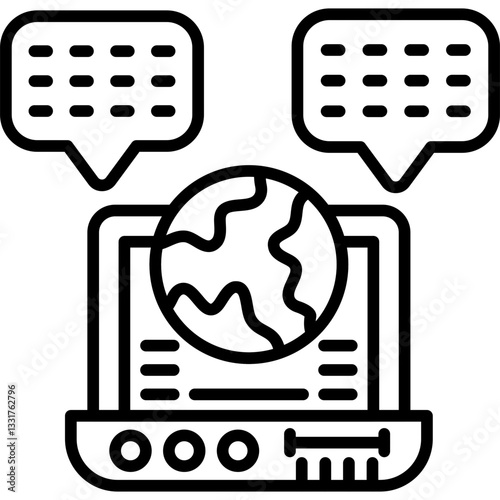 Global Message Icon Vector Element