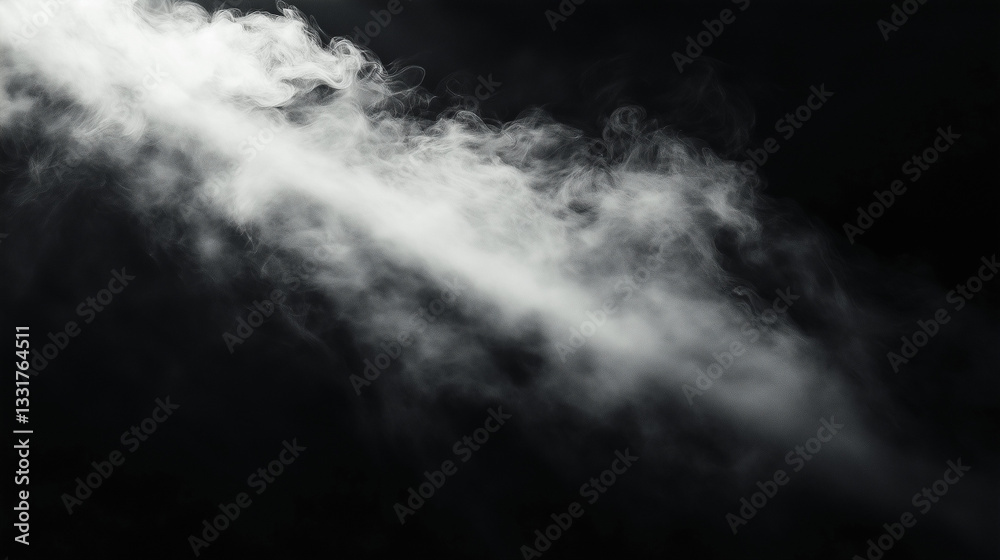 Fototapeta premium Steam rising in abstract form, evoking mystery and simplicity.