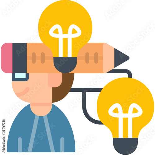 Mind Map Icon Vector Element
