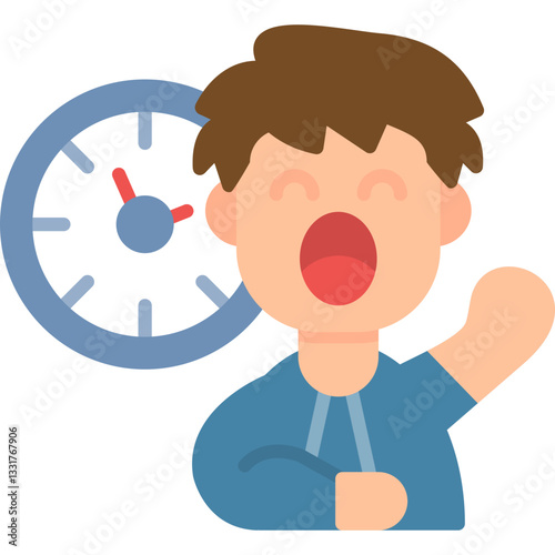 Wake Up Icon Vector Element