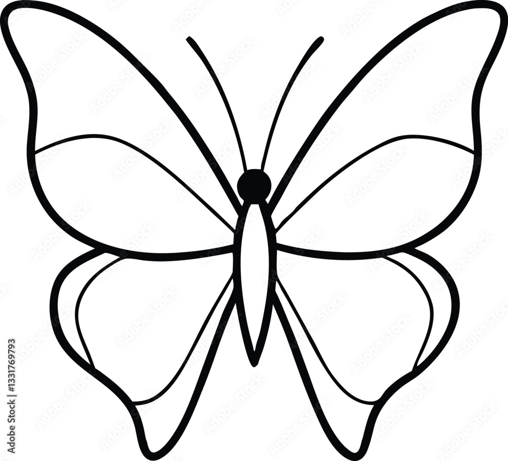 Fototapeta premium Butterfly Silhouettes