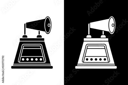 Ultrasound Machine Silhouette Clean and Professional Vector Icon.