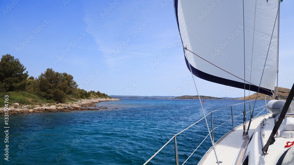 Obraz premium Sailing in Kornati National Park, Croatia