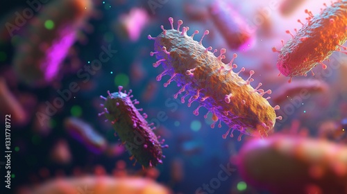 digital world where bacteria are antibiotic-resistant