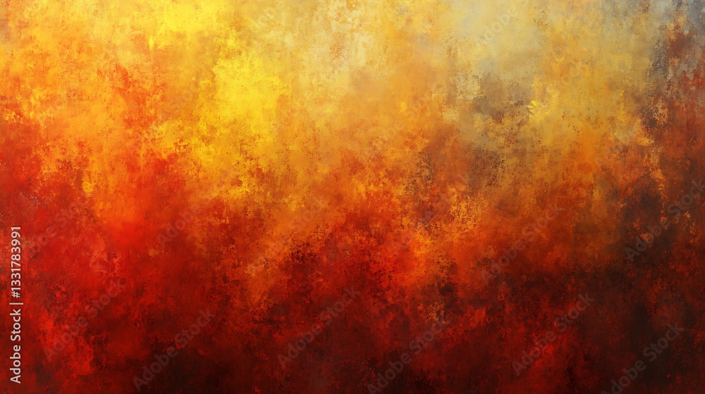 Obraz premium Abstract textured background with a gradient of warm colors blending from deep red to bright yellow hues
