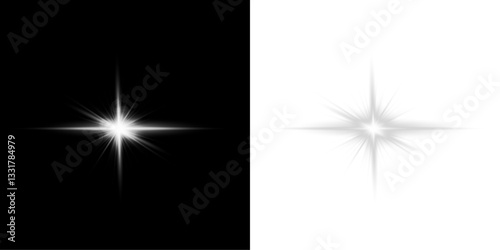 glowing lens flare with starlight sparkles, magical shine, and spiral energy. Ideal for festive events, cosmic backgrounds, night party visuals, and abstract fantasy design elements. Vector format
