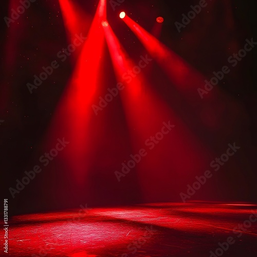 red light concert dark stage background abstact