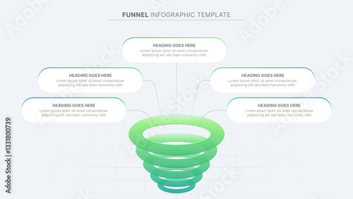 Modern Sales Marketing Funnel Diagram Chart Infographic Template Design