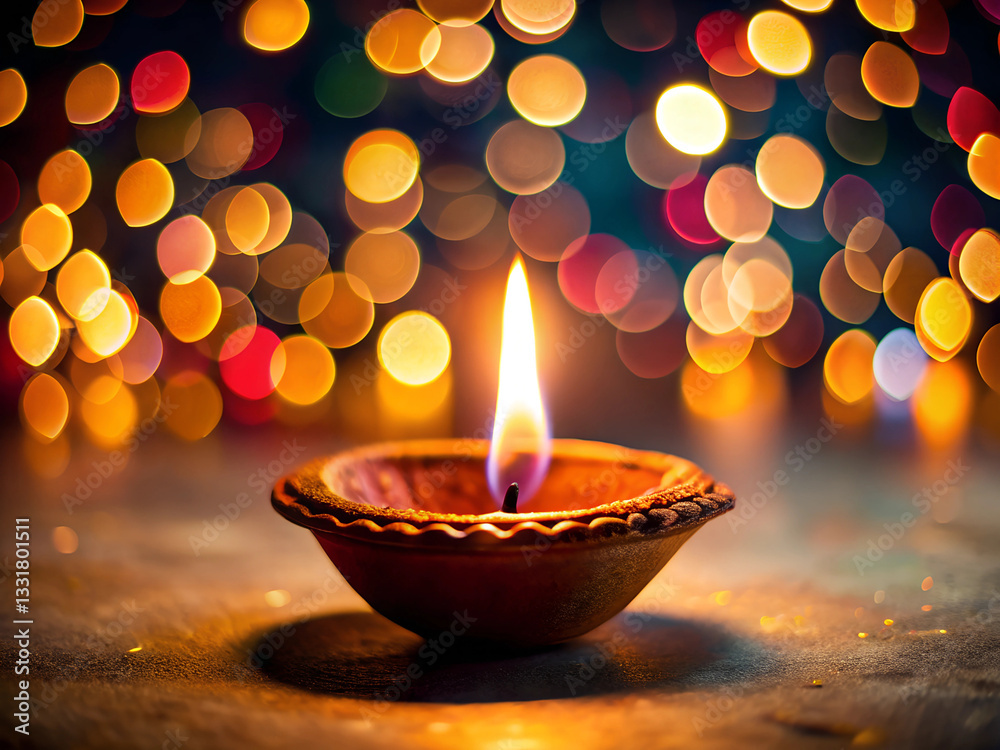 Happy diwali diya lamp lit dark bokeh light. Burning diwali diya with bokeh background. Happy diwali diya lamp lit dark bokeh light. Burning diwali diya with bokeh background.