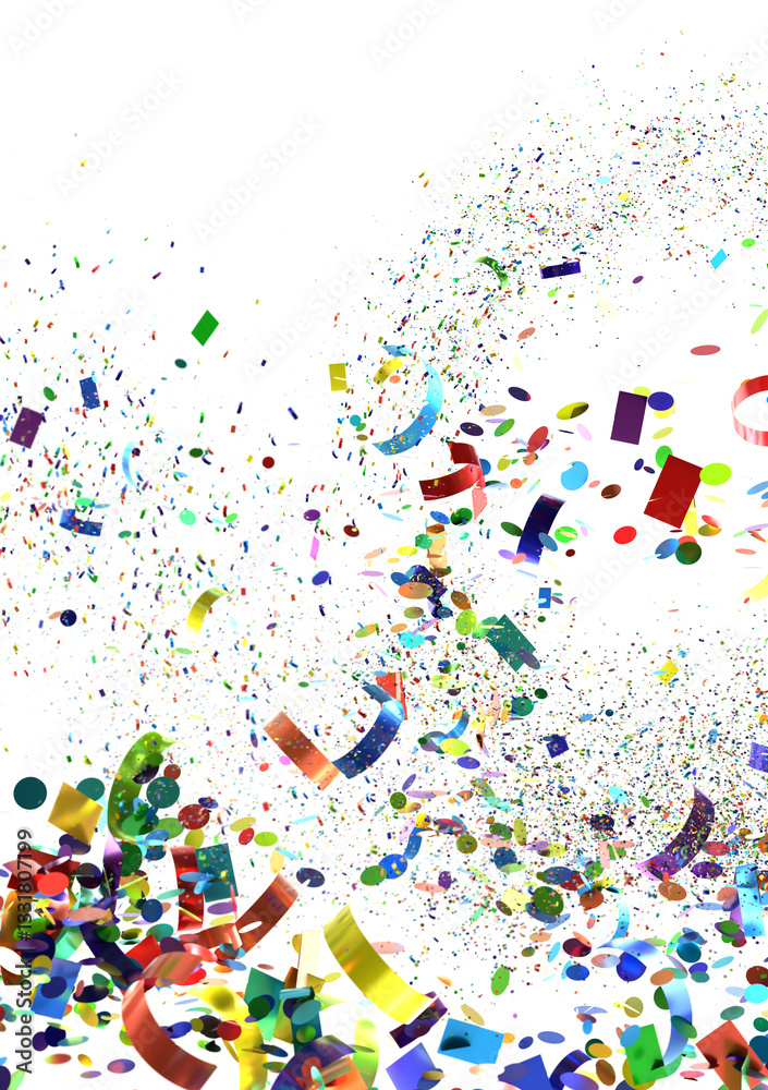 Obraz premium A vibrant image of colorful confetti exploding and creating a celebratory background. Perfect for festive designs.