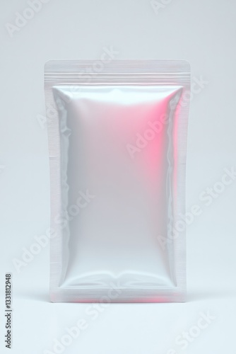 Sleek packaging design with subtle reflective surface and soft l