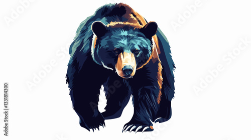 Brown bear illustration. Bear. Wild animal.