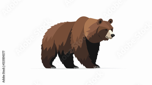Brown bear illustration. Bear. Wild animal.