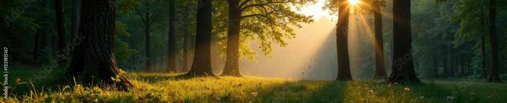Obraz premium Mecklenburg Western Pomerania forest with trees and wildlife, foliage, nature, wildlife