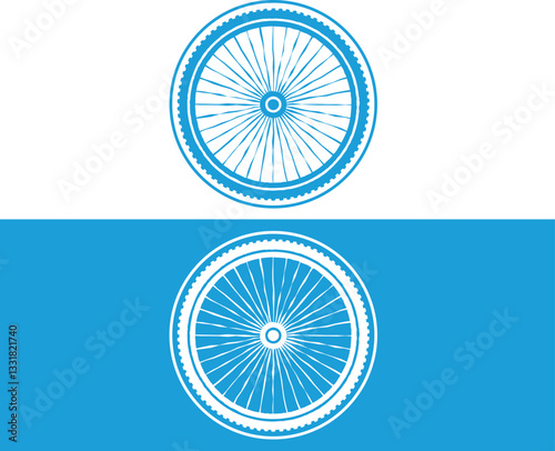 Bicycle wheels illustration
