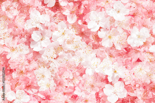 桜の花びらが織りなす春の絨毯