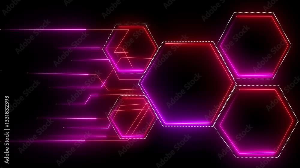 hexagon pattern for technology. Abstract futuristic geometric tech. Technology, science or business concept. futuristic abstract hexagonal grid background growth line Geometric  Loop light hexagon