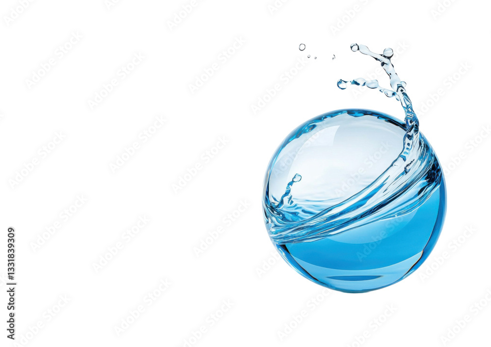 isolated transparent Background. perfect spherical water droplet with splash, showcasing clarity and beauty isolated transparent Background. perfect spherical water droplet with splash, showcasing clarity and beauty
