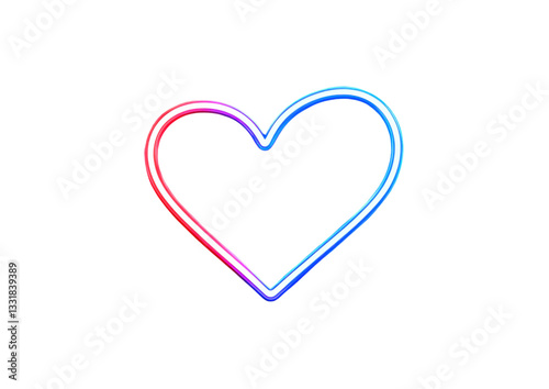 Free Download isolated transparent Background. glowing neon heart sign in vibrant colors, perfect for modern decor - GFXLoad