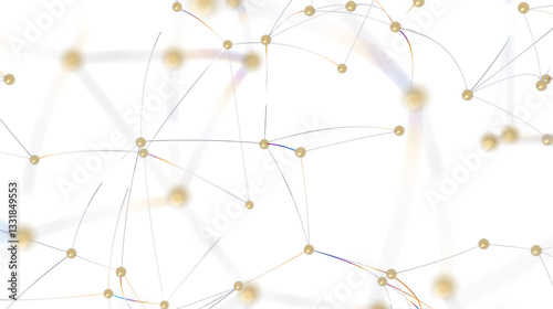 Abstract Network with Golden Spheres