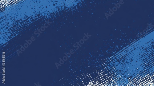 Bold blue brush stroke with grainy texture and vintage appeal