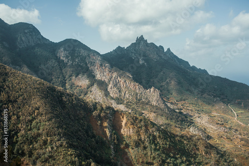The mountains in Spain. Caribeans Tenerife island with a beautiful landscape view