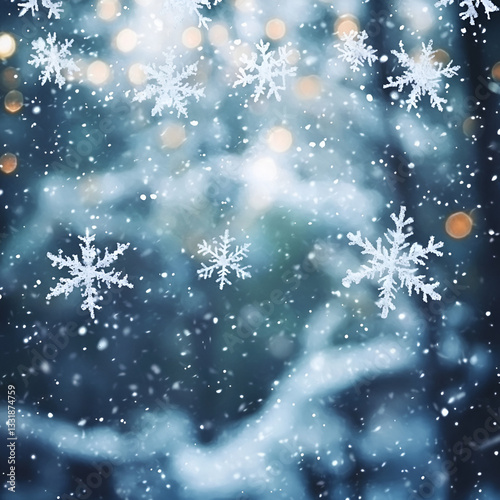 christmas background with snowflakes