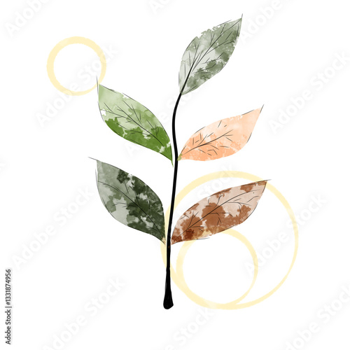 vector illustration of an abstract leaf