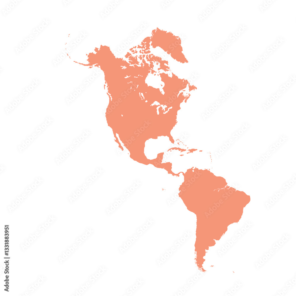 Obraz premium Map of North and South America, sign silhouette. World Map Globe. Vector Illustration isolated on transparent background. American continent.