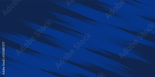 Halftone dots gradient grunge texture background blue and dark blue color pattern. Dot pop art comic sport style vector illustration. vector EPS 10