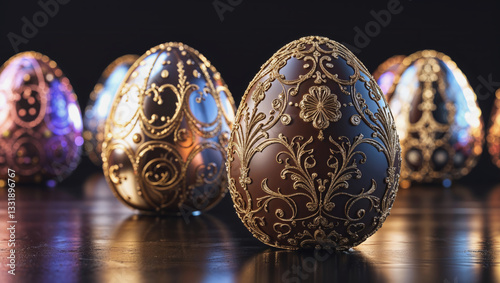 Wallpaper Mural AI-generated images of elegantly decorated Easter eggs Torontodigital.ca
