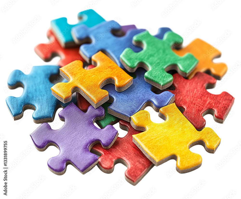 Obraz premium jigsaw puzzle pieces isolated