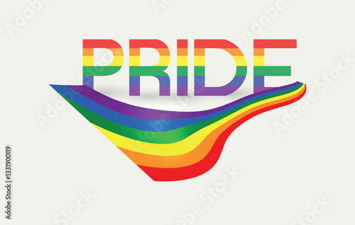Pride flag. Rainbow background, LGBT banner, symbol of equality and tolerance. Editable image.