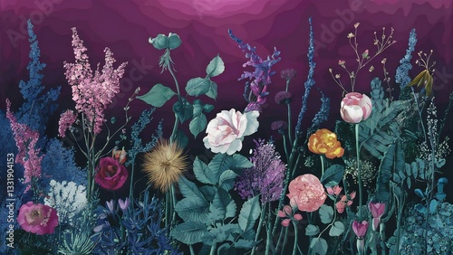 watercolor painting of flowers