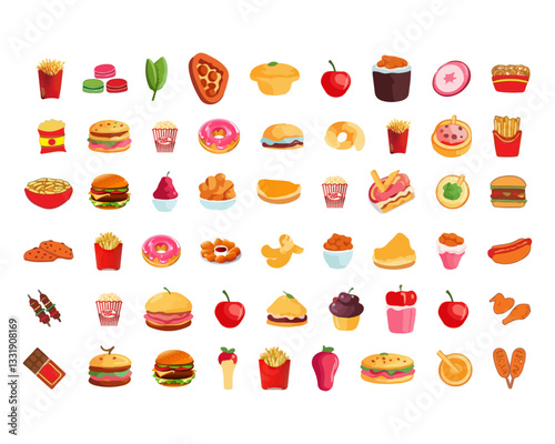 food pattern illustration image food icon vector illustration
