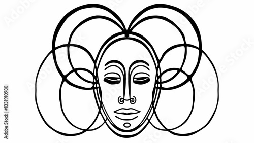 tribal mask vector illustration